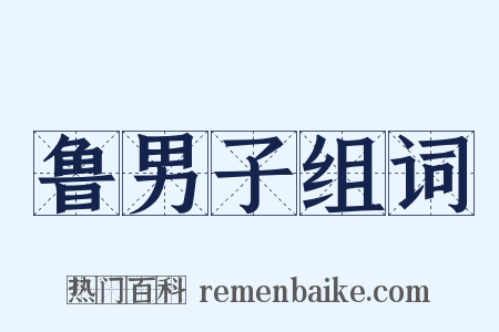 鲁男子组词是什么意思的图片